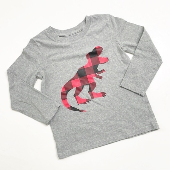 Cat & Jack toddler boys dinosaur print long sleeve top - Picture 1 of 3